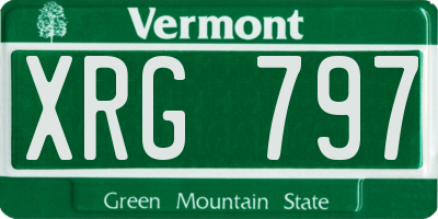 VT license plate XRG797