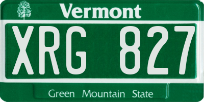 VT license plate XRG827