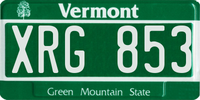 VT license plate XRG853