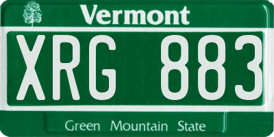 VT license plate XRG883