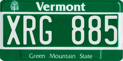 VT license plate XRG885