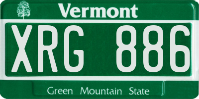 VT license plate XRG886