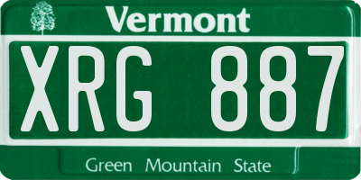 VT license plate XRG887