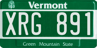 VT license plate XRG891