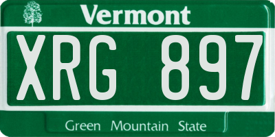 VT license plate XRG897