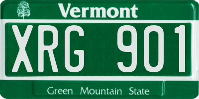 VT license plate XRG901