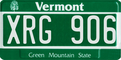 VT license plate XRG906