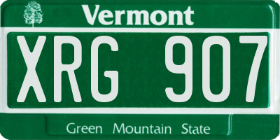 VT license plate XRG907