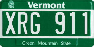 VT license plate XRG911
