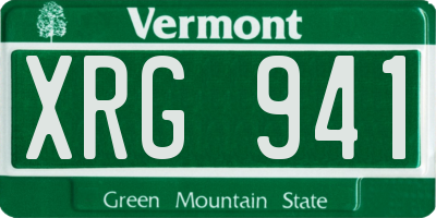 VT license plate XRG941