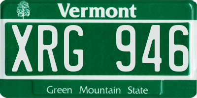 VT license plate XRG946