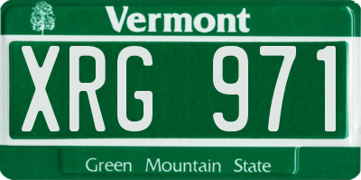 VT license plate XRG971