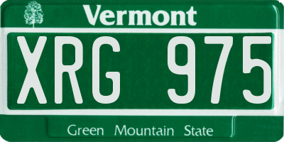 VT license plate XRG975