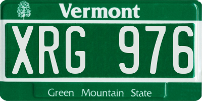 VT license plate XRG976