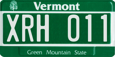 VT license plate XRH011