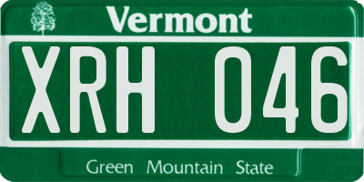 VT license plate XRH046