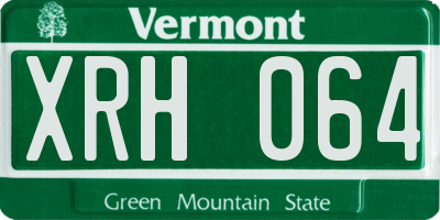 VT license plate XRH064