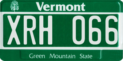 VT license plate XRH066
