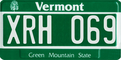 VT license plate XRH069