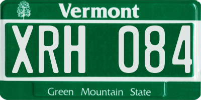 VT license plate XRH084