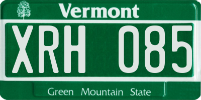 VT license plate XRH085