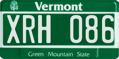 VT license plate XRH086