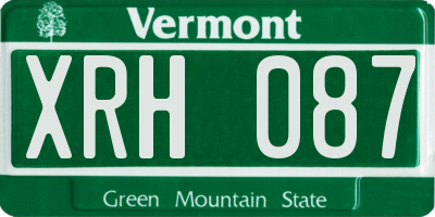 VT license plate XRH087