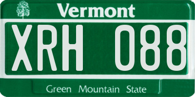 VT license plate XRH088