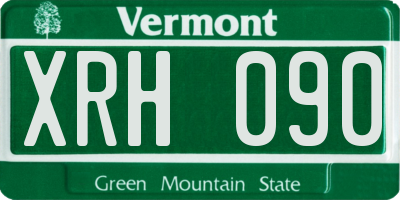 VT license plate XRH090