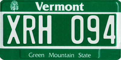 VT license plate XRH094