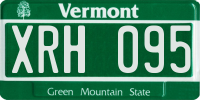 VT license plate XRH095