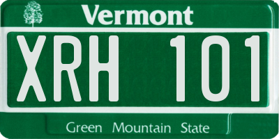 VT license plate XRH101