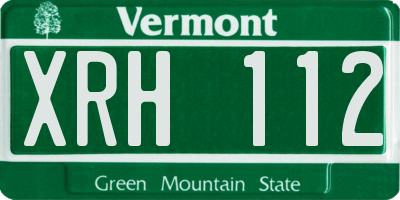 VT license plate XRH112