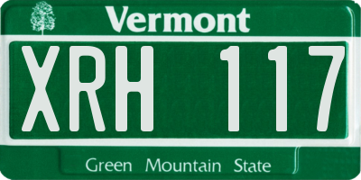 VT license plate XRH117