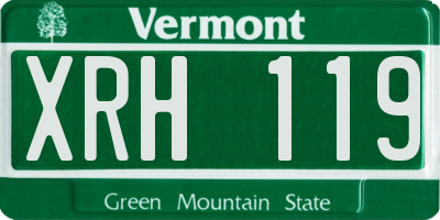 VT license plate XRH119