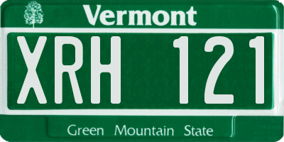 VT license plate XRH121