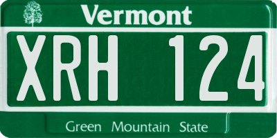 VT license plate XRH124