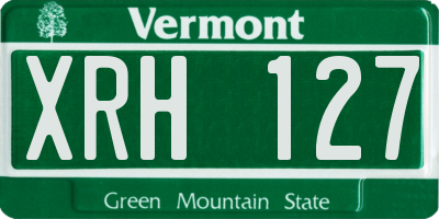 VT license plate XRH127