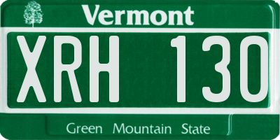 VT license plate XRH130