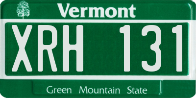 VT license plate XRH131