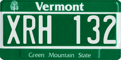 VT license plate XRH132