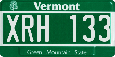 VT license plate XRH133