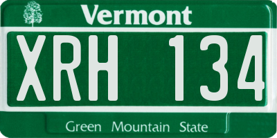 VT license plate XRH134