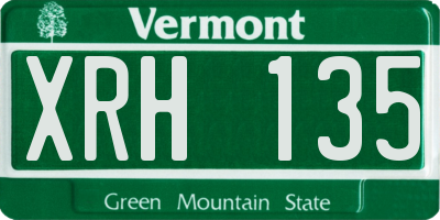 VT license plate XRH135