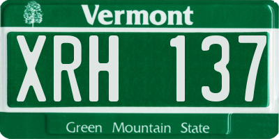 VT license plate XRH137