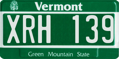 VT license plate XRH139