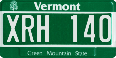 VT license plate XRH140