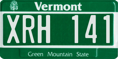 VT license plate XRH141