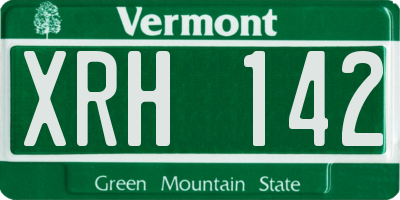 VT license plate XRH142