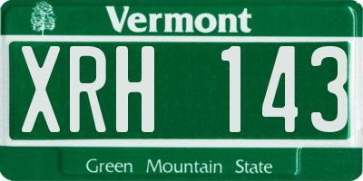 VT license plate XRH143